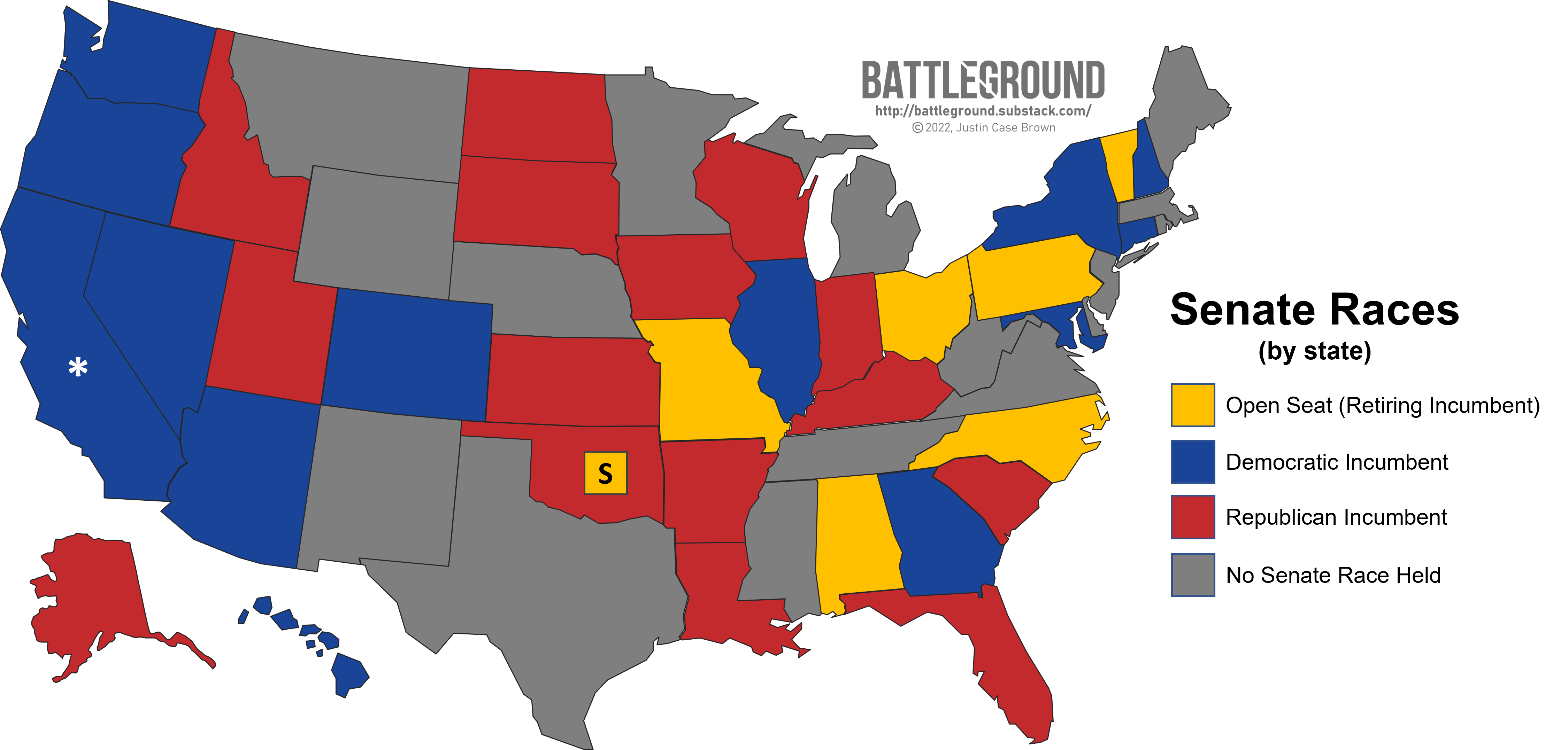 2022 Senate Races Outlook By Justin Brown Battleground