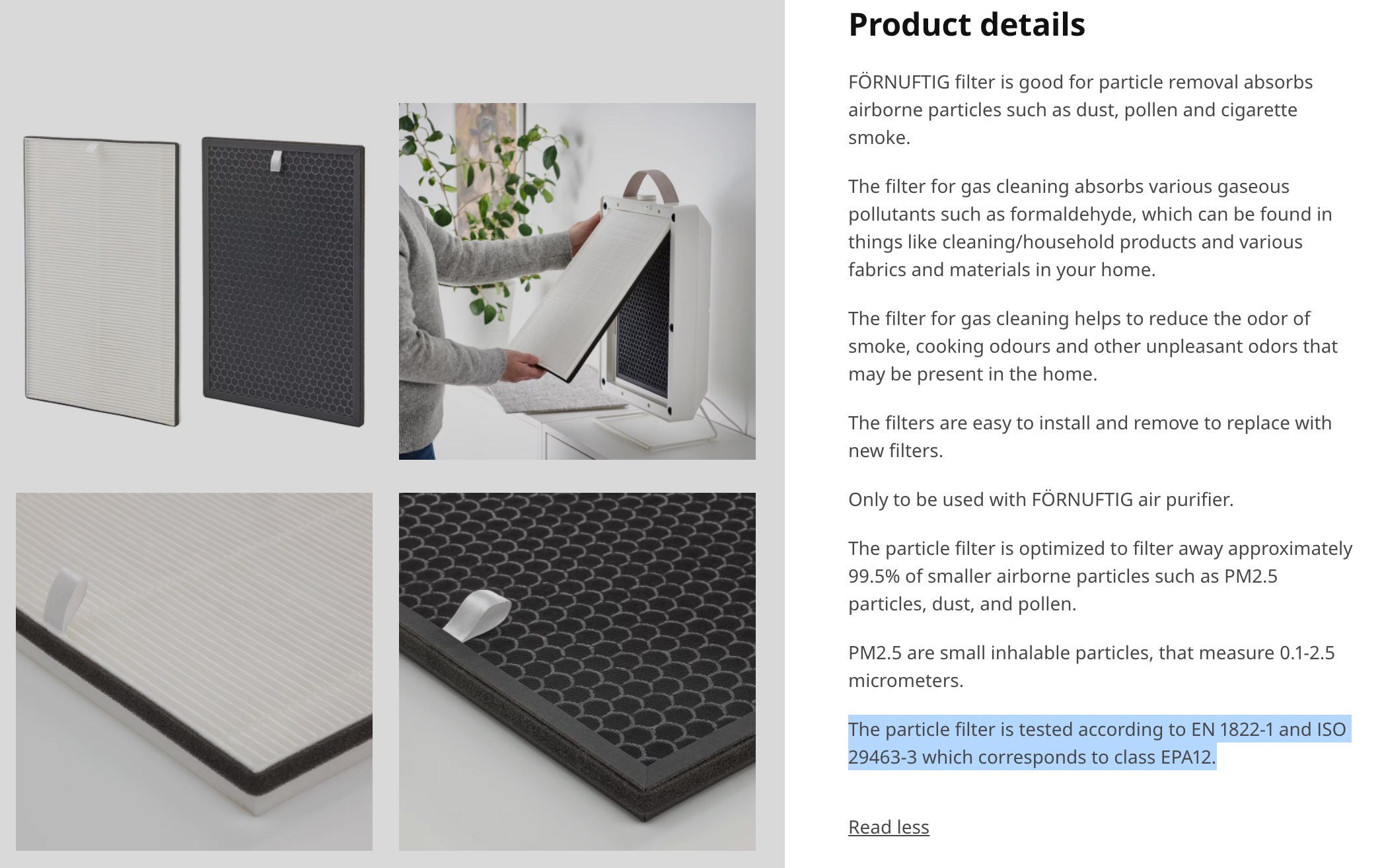 Ikea air top purifier filter