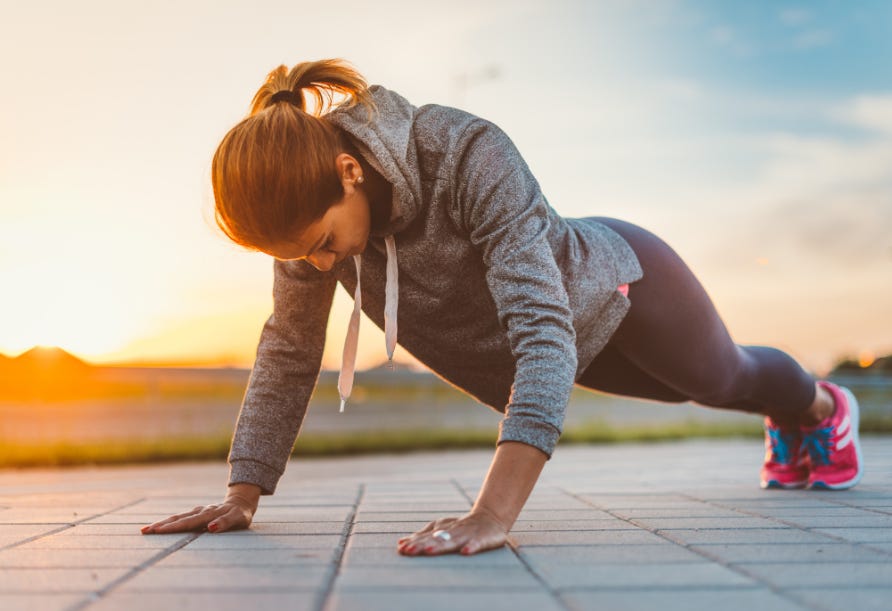 Push up top chest touch