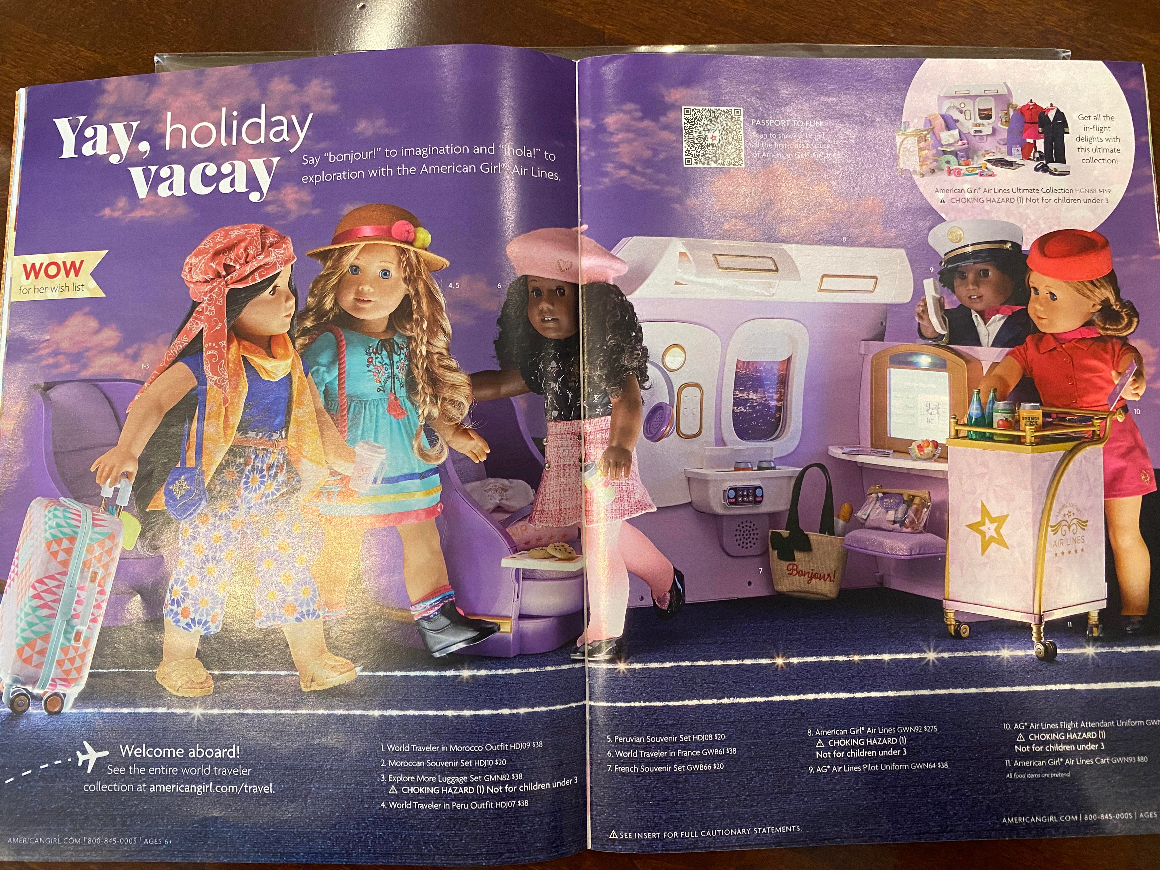 American girl doll shop airplane