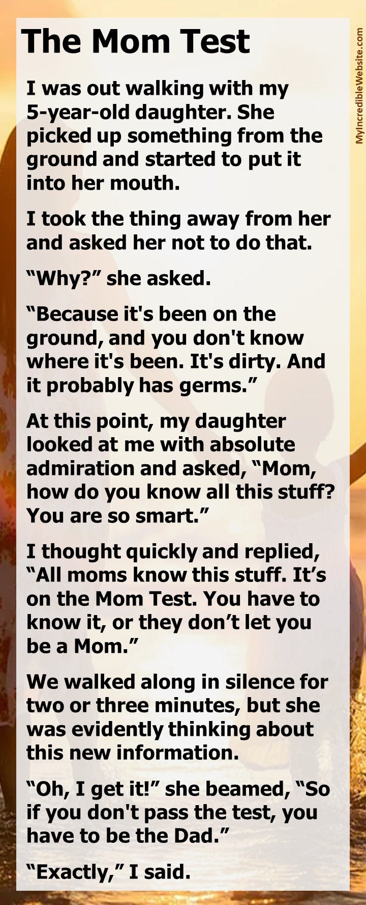 The Mom Test: A Viral Short Story - by John Kremer