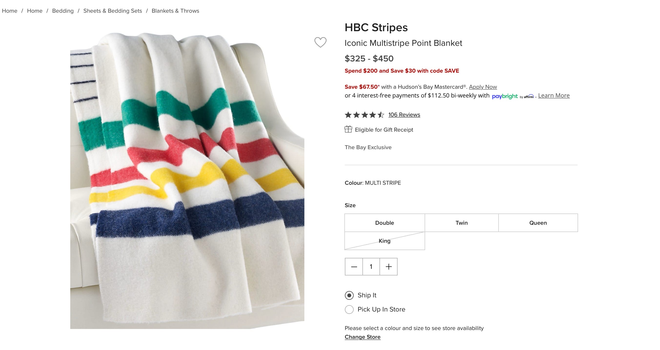 Hudson bay blanket hotsell controversy