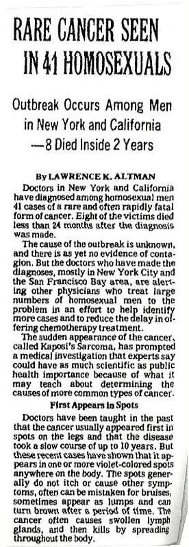 The Early Days of HIV/AIDS - 1979-1981: “Watch out guys, there’s ...