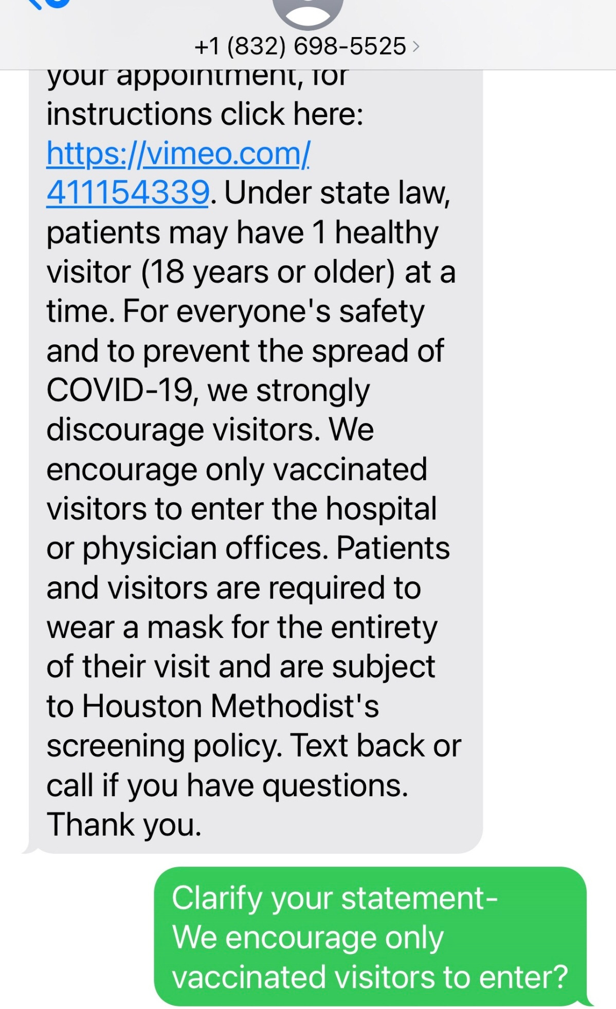 Houston Methodist Hospital New Policy ‘Only Vaccinated Visitors Enter