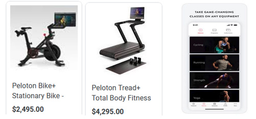 Peloton shop vs variis