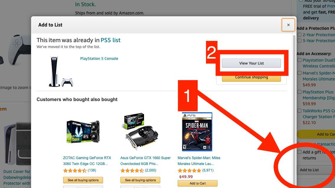 Amazon sale ps5 page