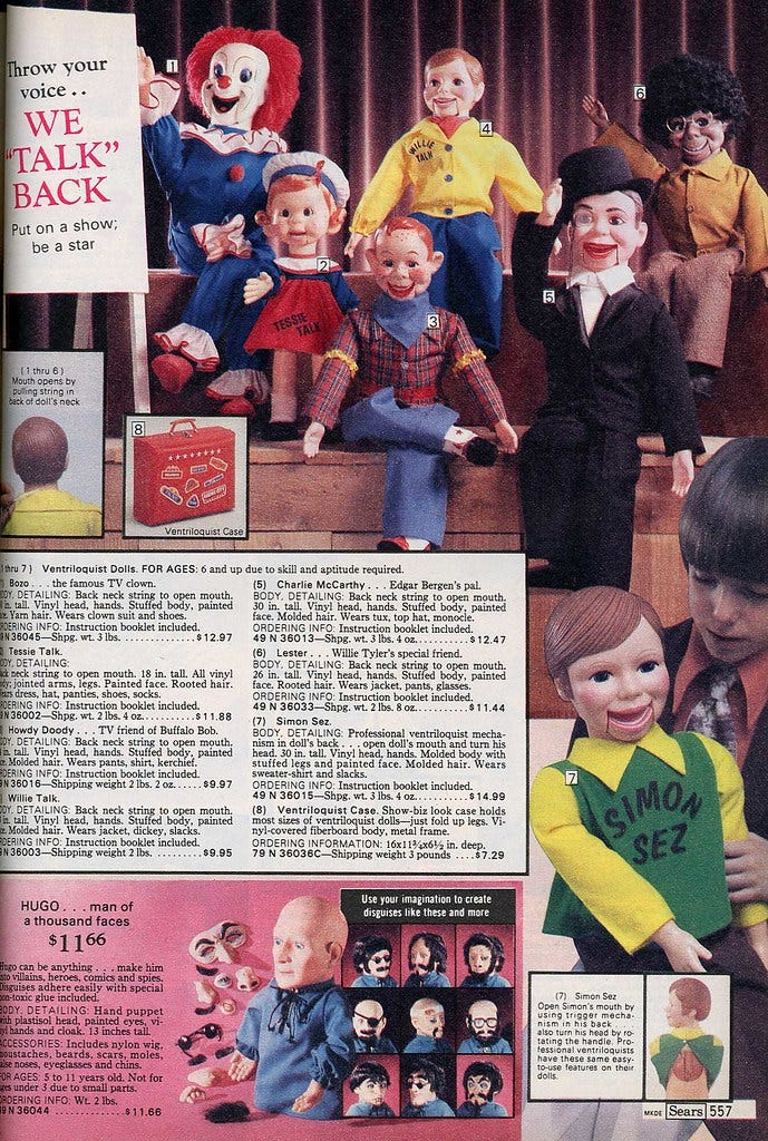 Simon says ventriloquist store doll