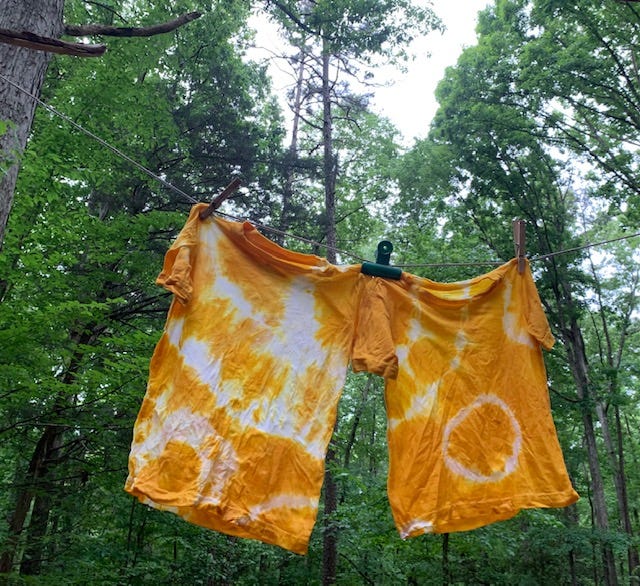Weekend project turmeric tie dye