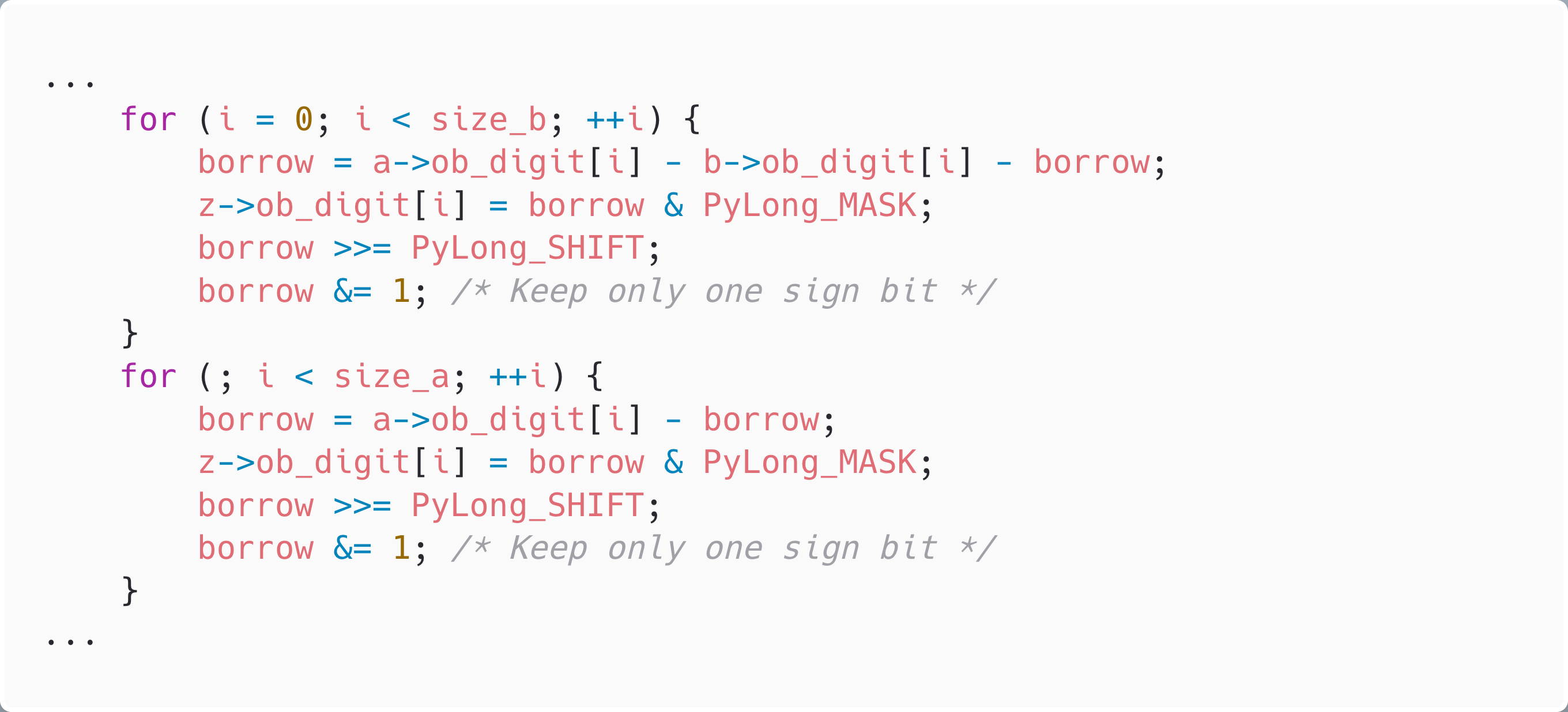 How python implements super long integers?
