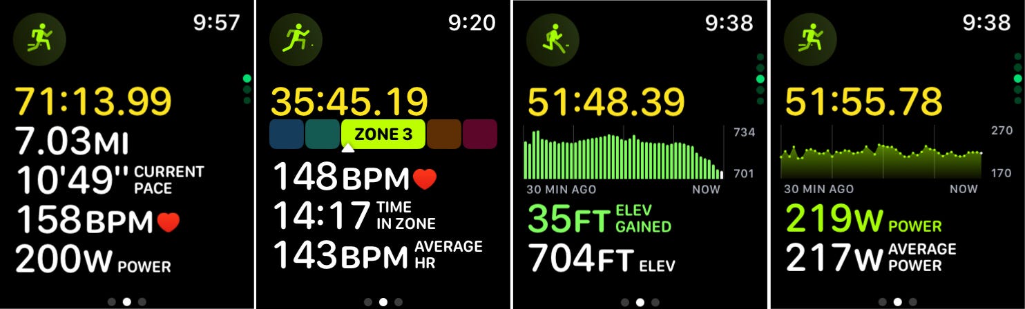 Apple watch run discount splits