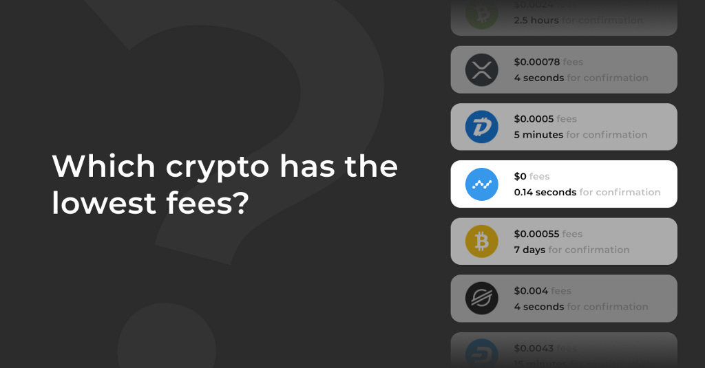 Cryptocurrency fee comparison — which crypto has the lowest fees?