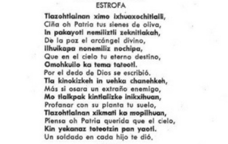 Himno Nacional de Mexico en Nahuatl - by Ruben A. Arellano