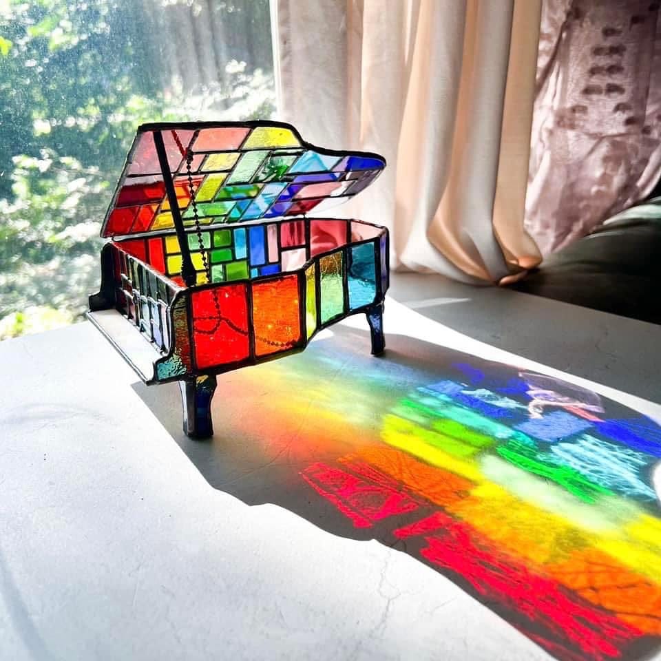 Stained glass new arrivals piano lamp
