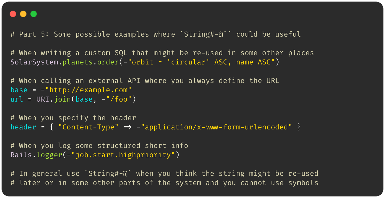Alternative ways to freeze a string in Ruby