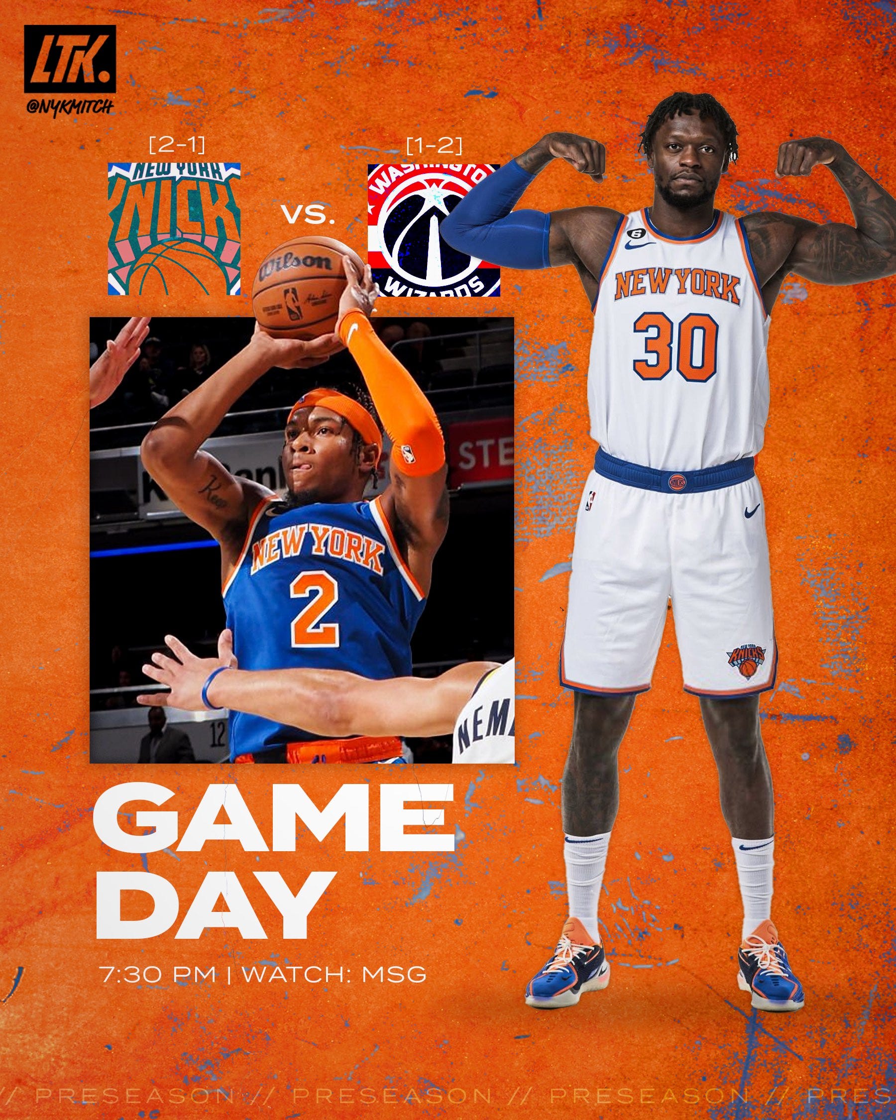 Game Preview New York Knicks vs Washington Wizards (10/14)