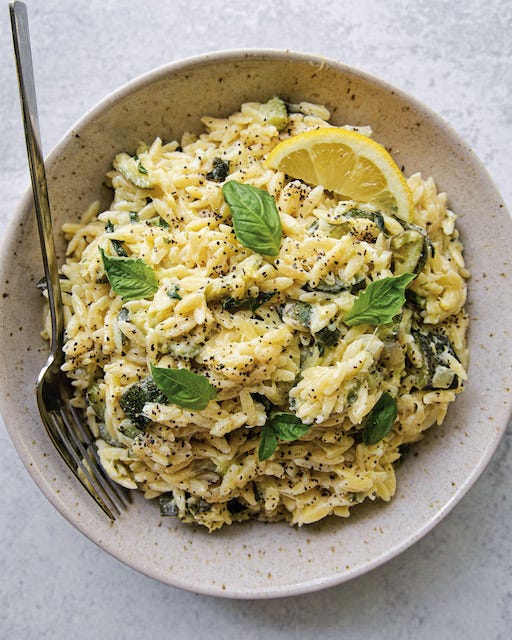 Lemon Goat Cheese Orzo by Carina Wolff good mood food