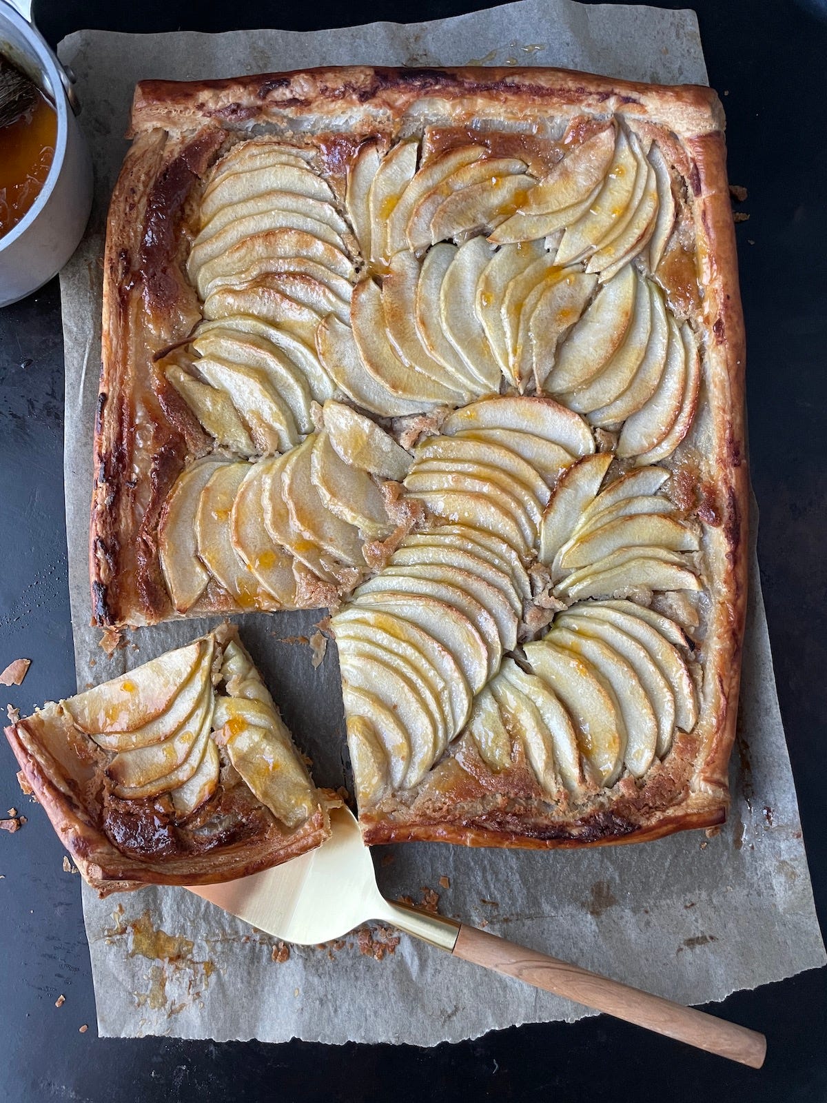 French Apple Tart with Tahini Frangipane by Susan Spungen