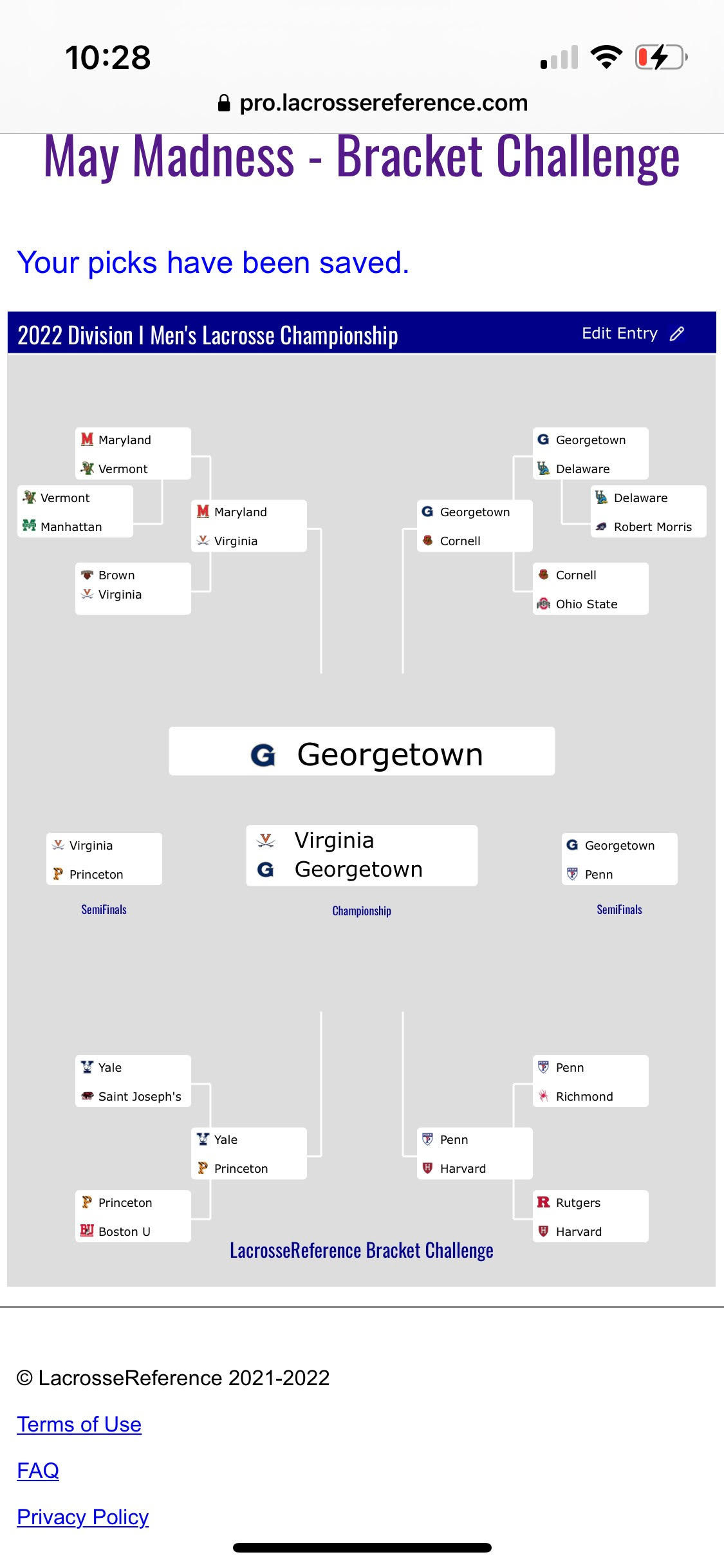 2022 NCAA Men's Lacrosse Tournament Preview and Bracket