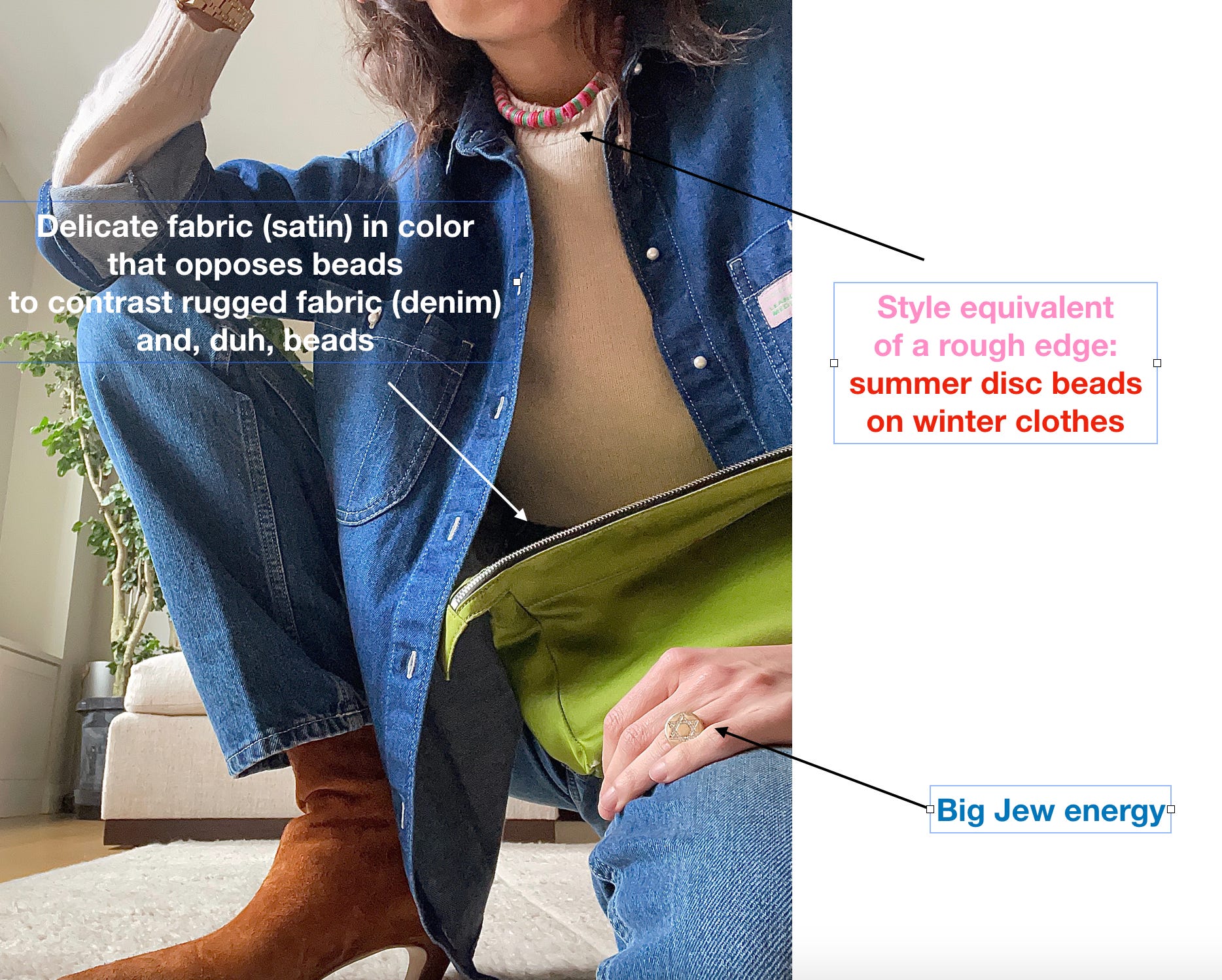 How to wear the same jeans and sweater for one week