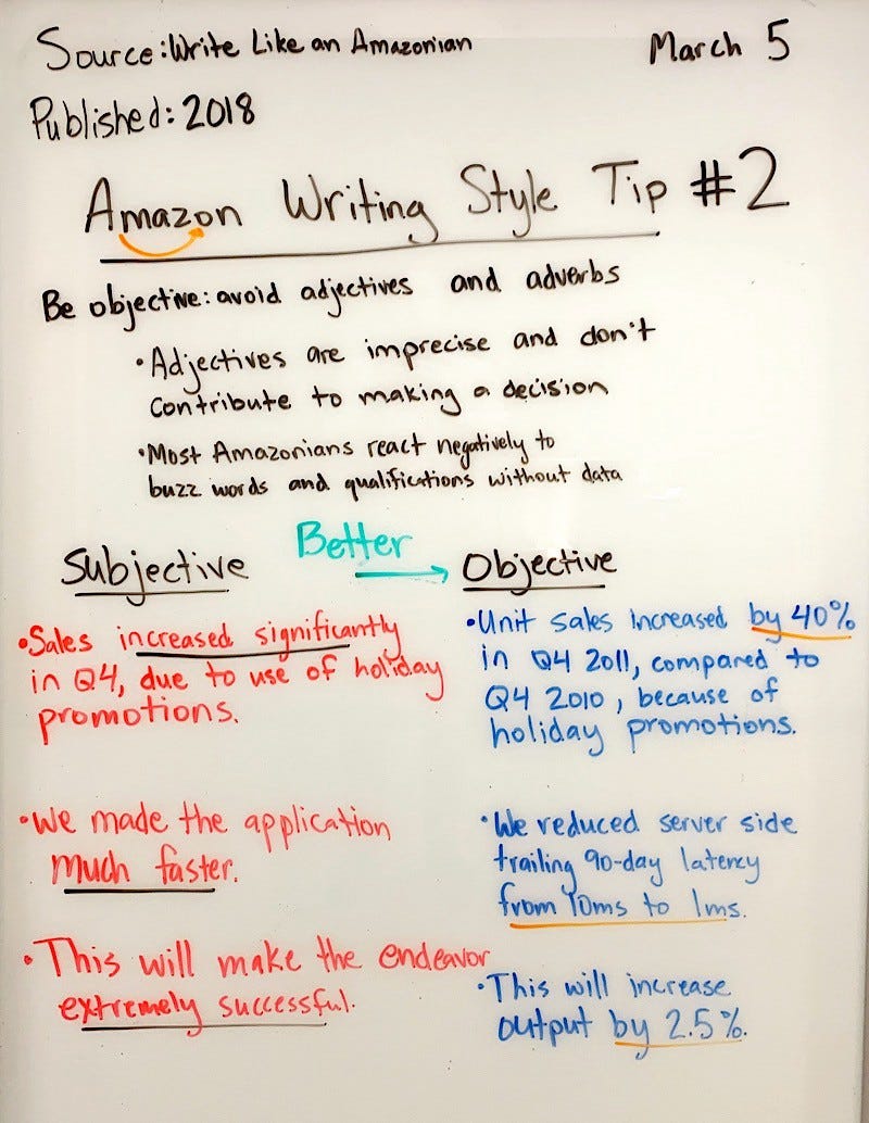 Amazon writing style tip 2 by danny sheridan