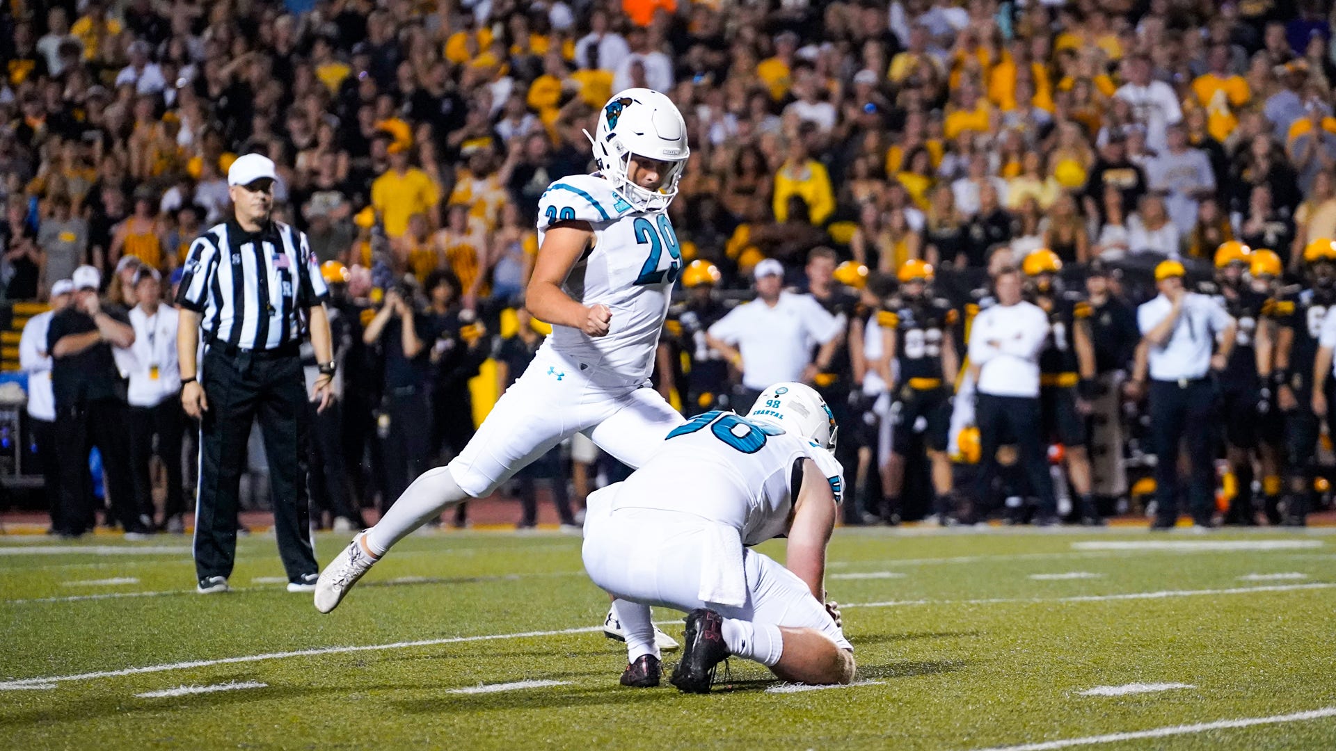 Coastal Carolina Kicker Massimo Biscardi Transfers to Mississippi State