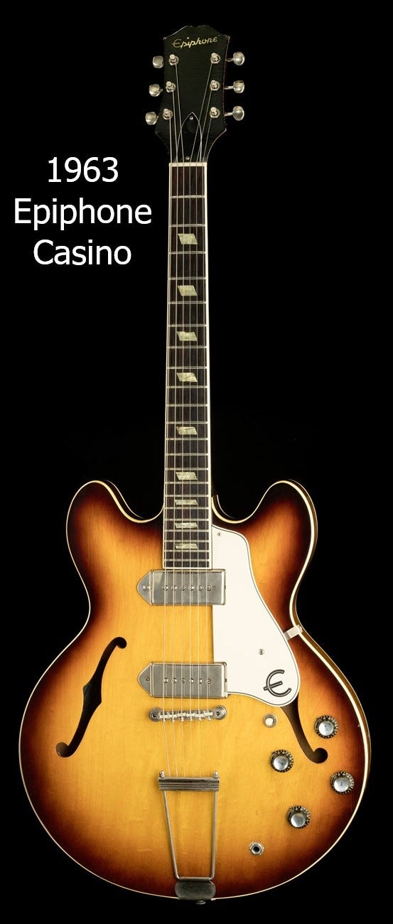 Epiphone top casino white