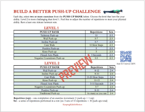 Push up challenge chart online