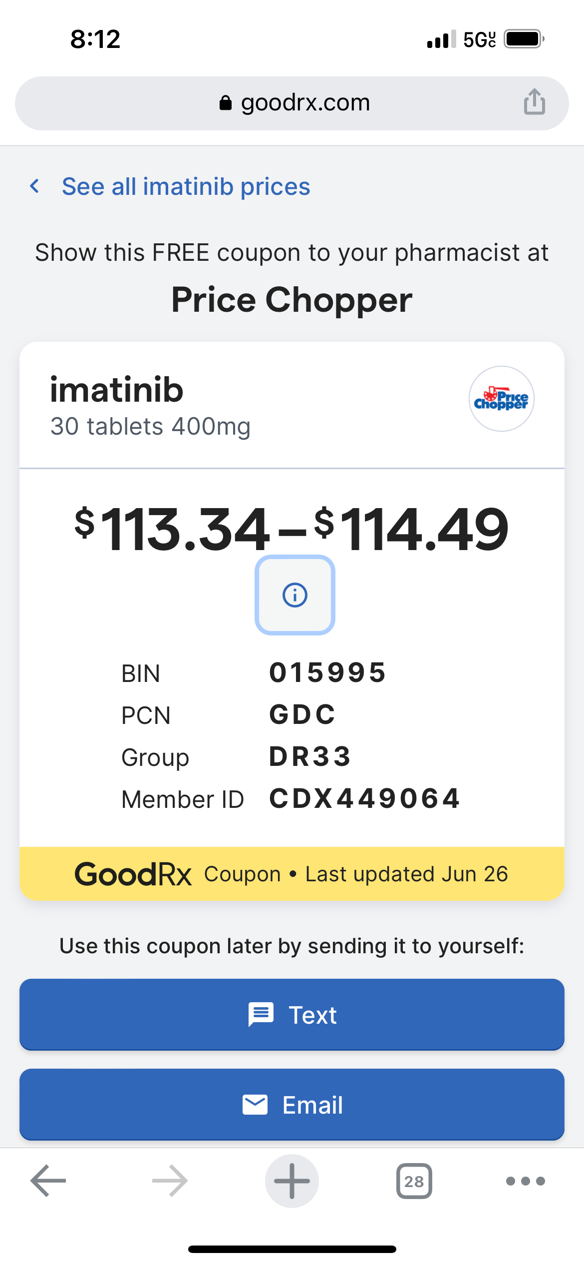 goodrx price for metformin