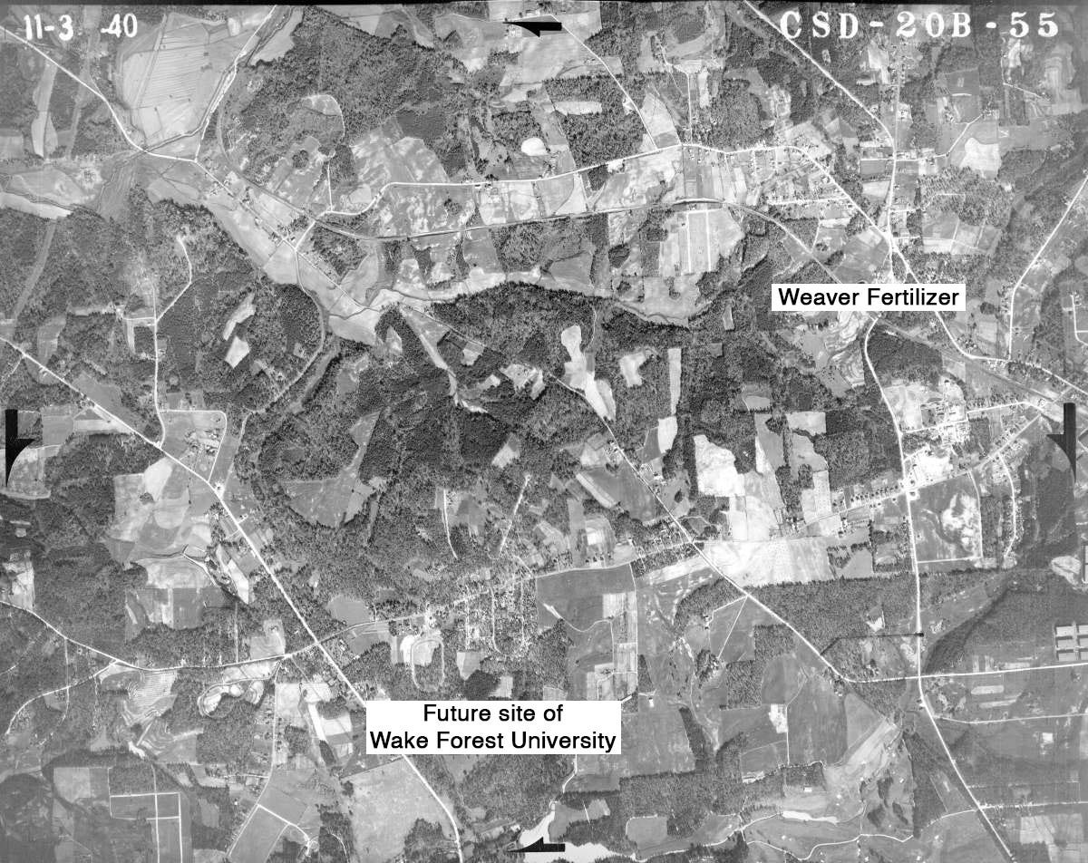 The fertilizer factory on fire in WinstonSalem was built out in the