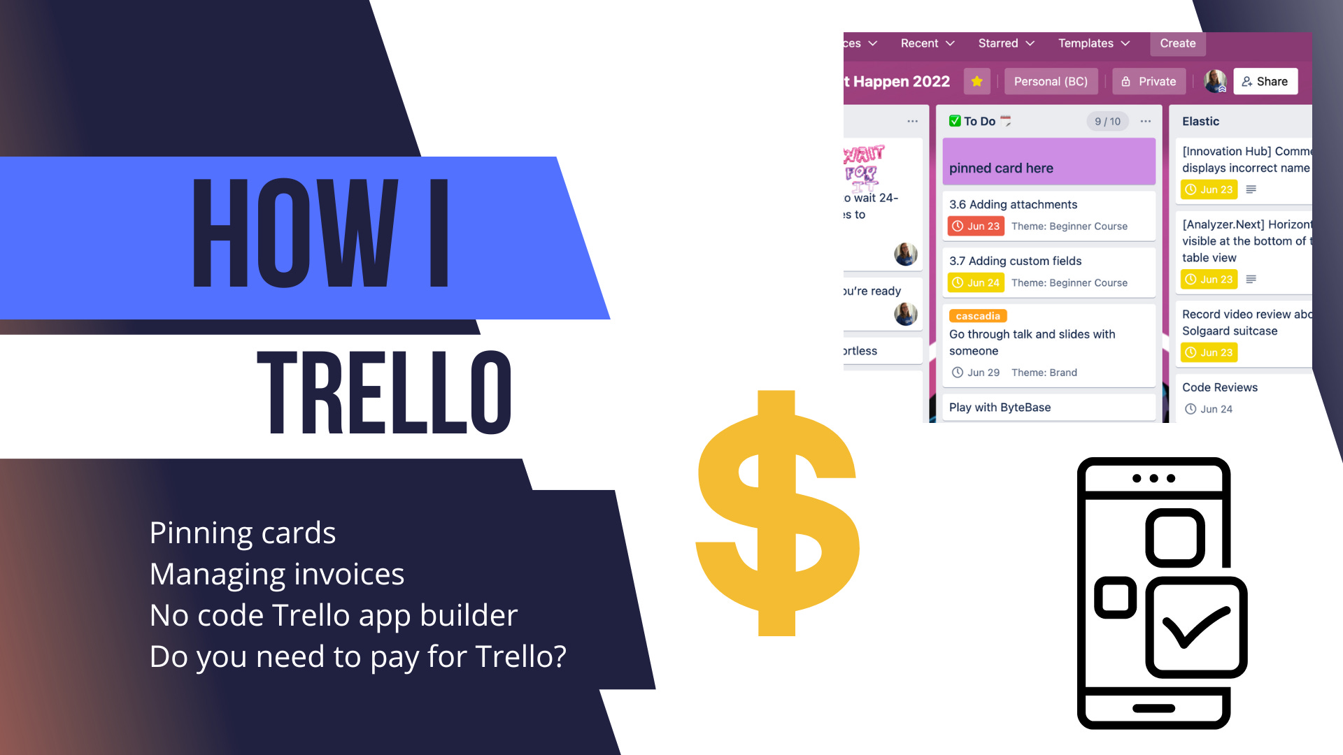 Pinning cards, managing invoices, new nocode Trello app builder launched!