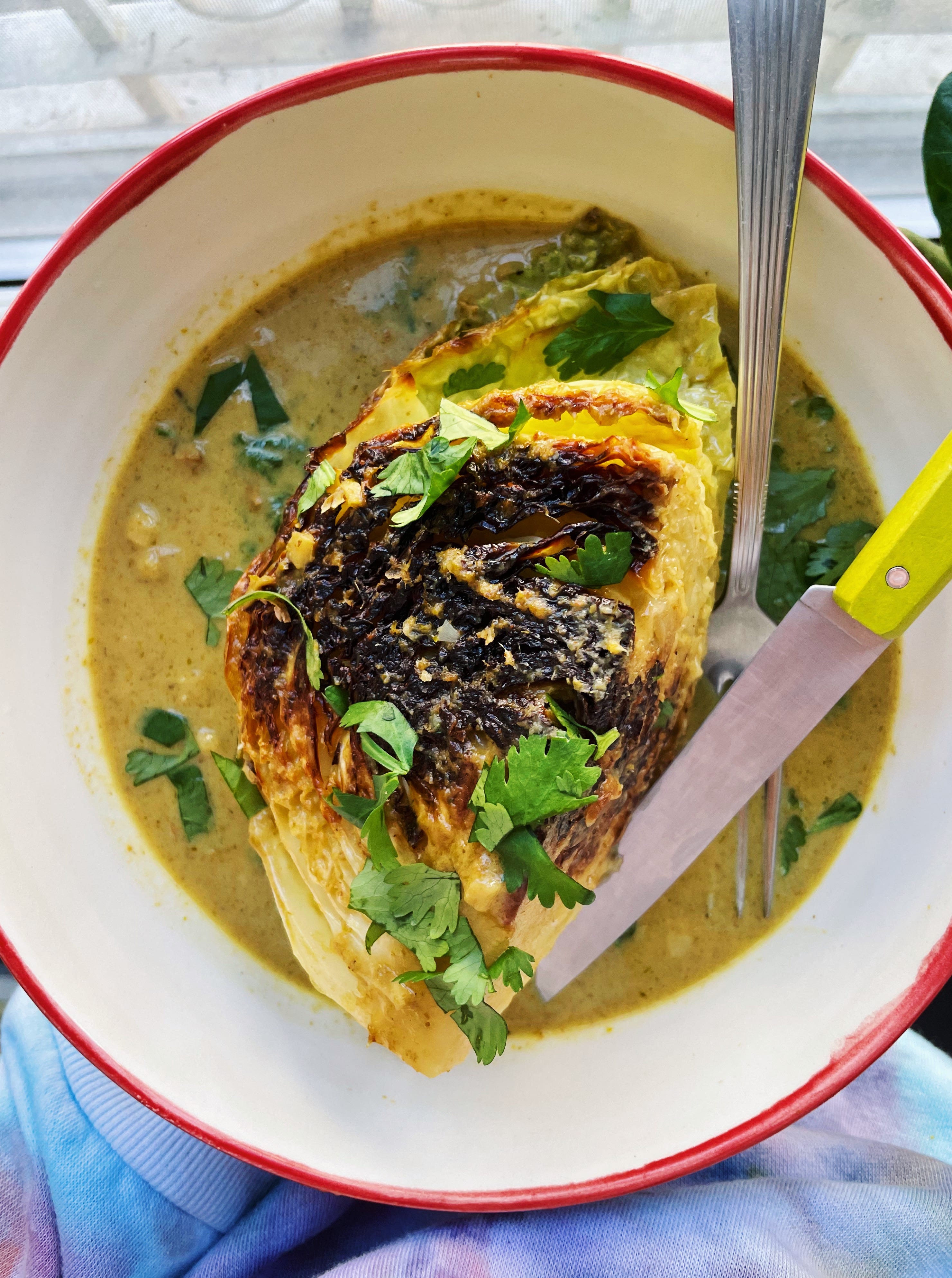 Cabbage green curry hot sale
