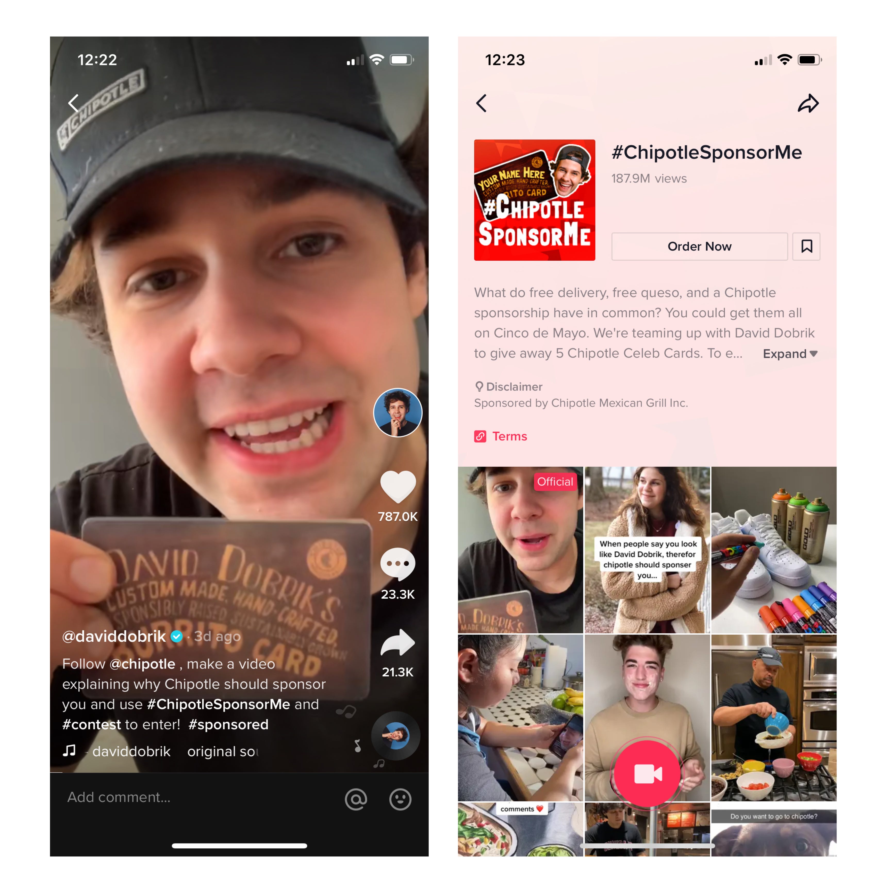David dobrik's sales most viewed video