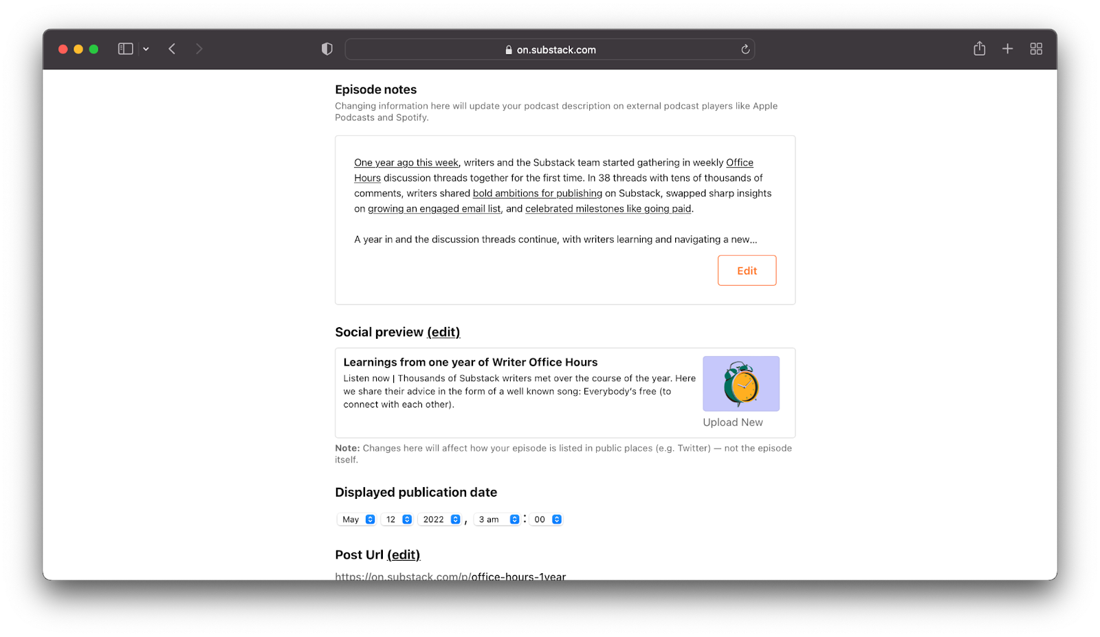 An upgrade to the podcast episode page - On Substack