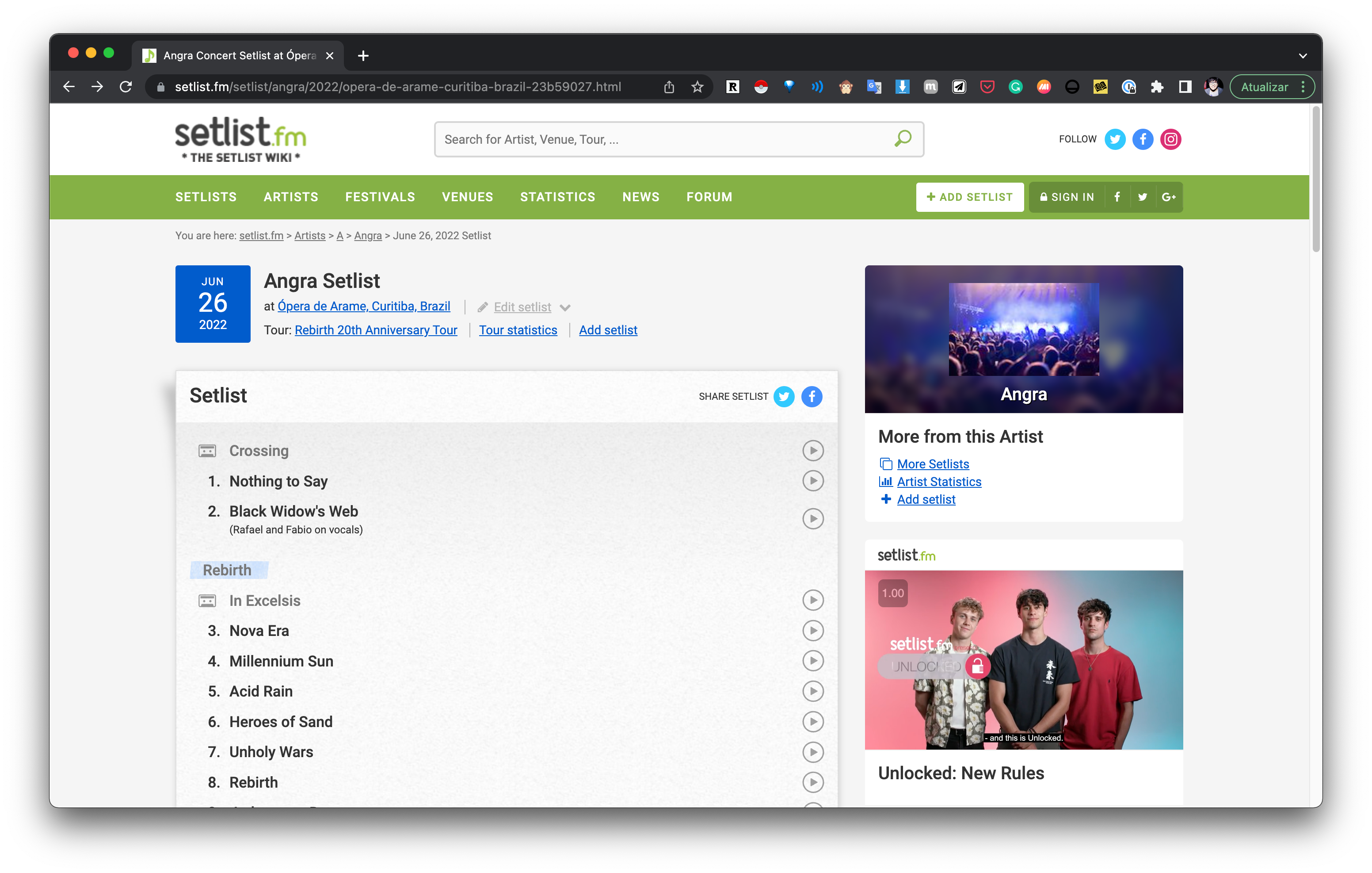 Setlists Fm