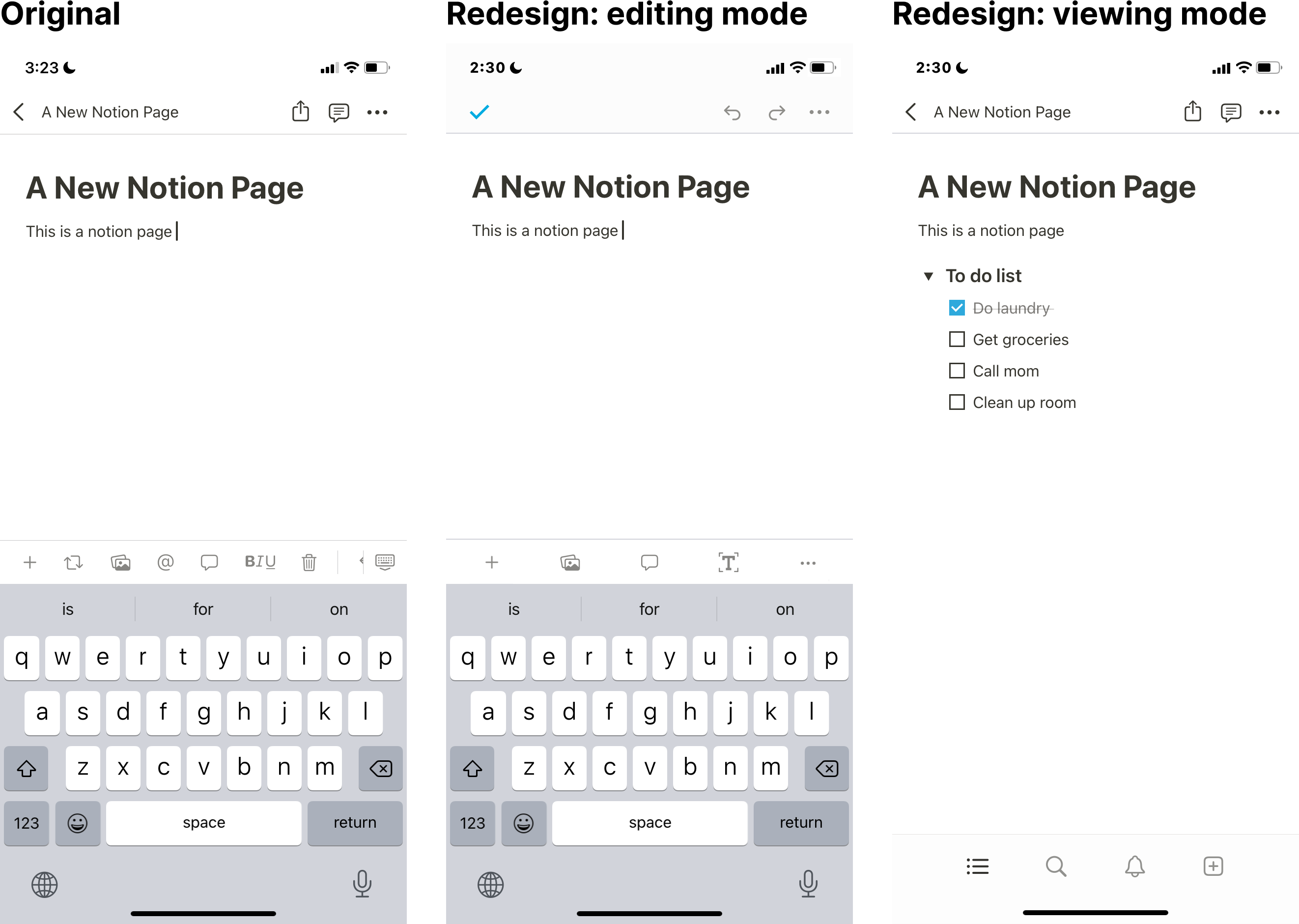 Improving the Notion Note-Taking Experience on Mobile - A Redesign