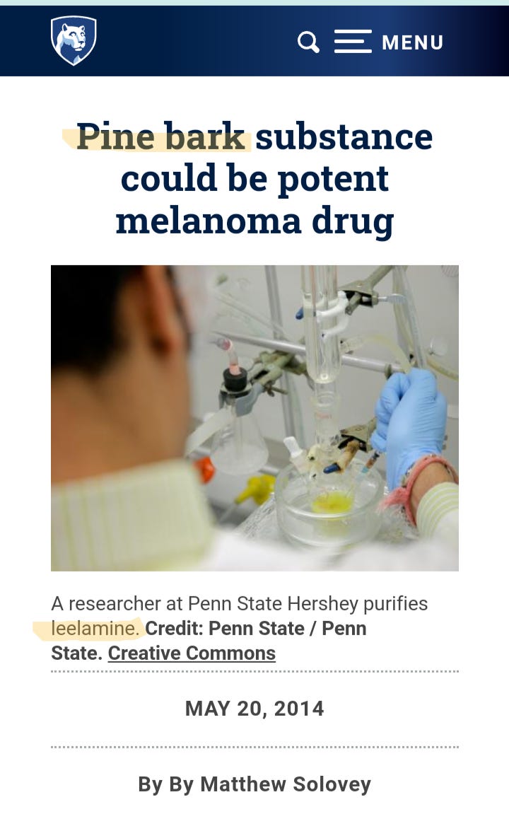 Pine Bark vs Cancer shuts down multiple pathways