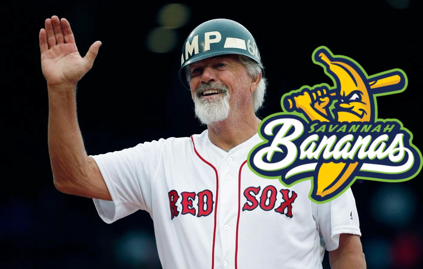 Bill “Spaceman” Lee pitches for the Savannah Bananas on Saturday night