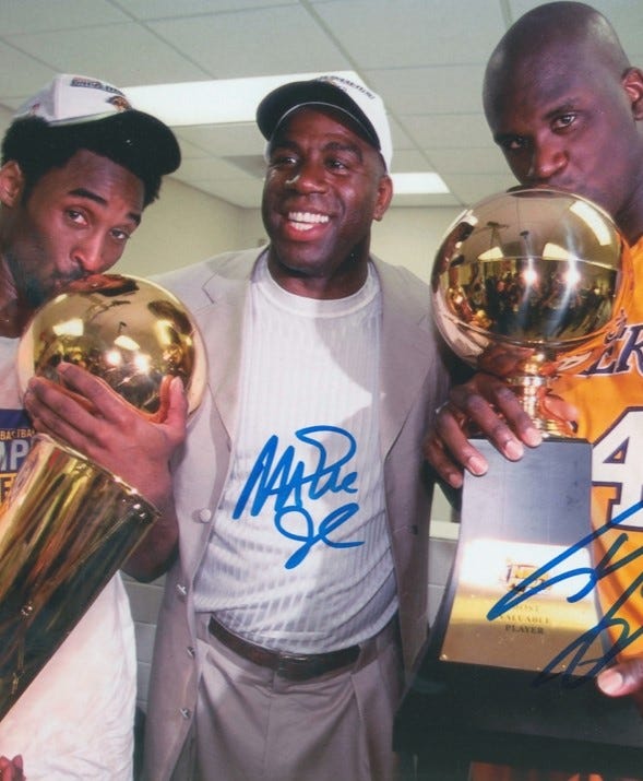 Magic johnson and kobe bryant 1996 sales