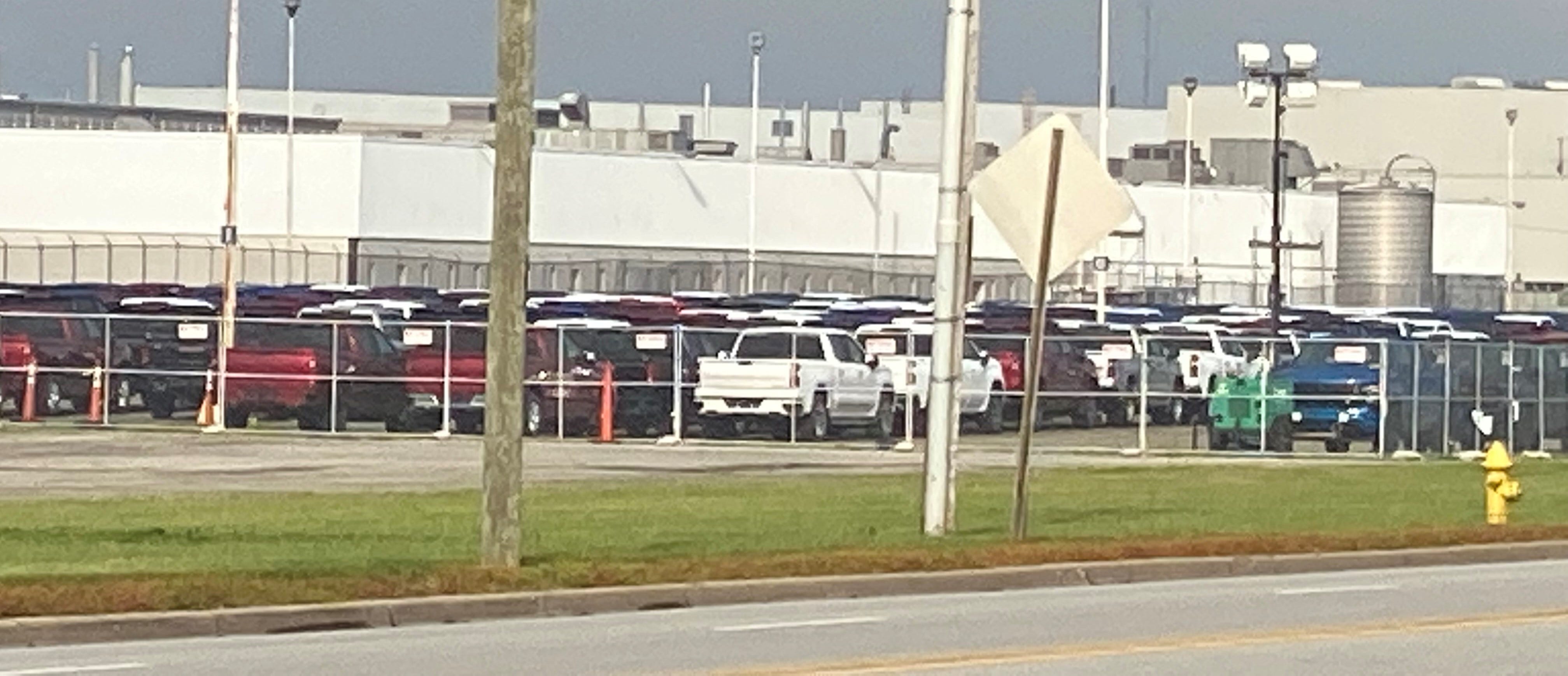 Unfinished trucks return to Kokomo by Edwin Faunce