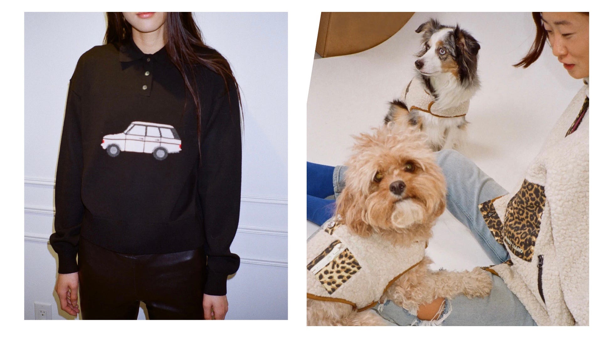 Sandy liang checkers fleece hot sale