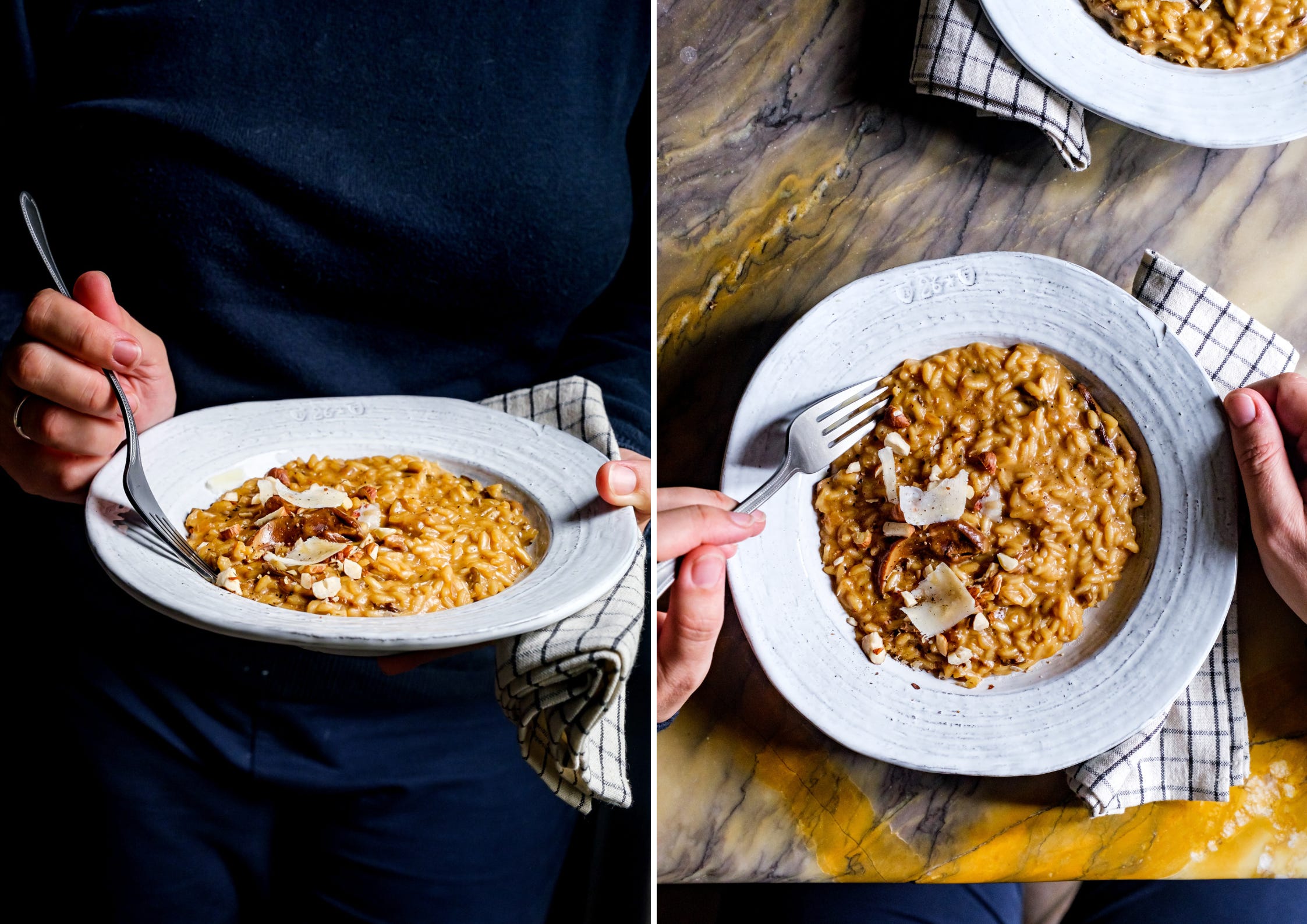 Dried porcini mushroom risotto by Giulia Scarpaleggia
