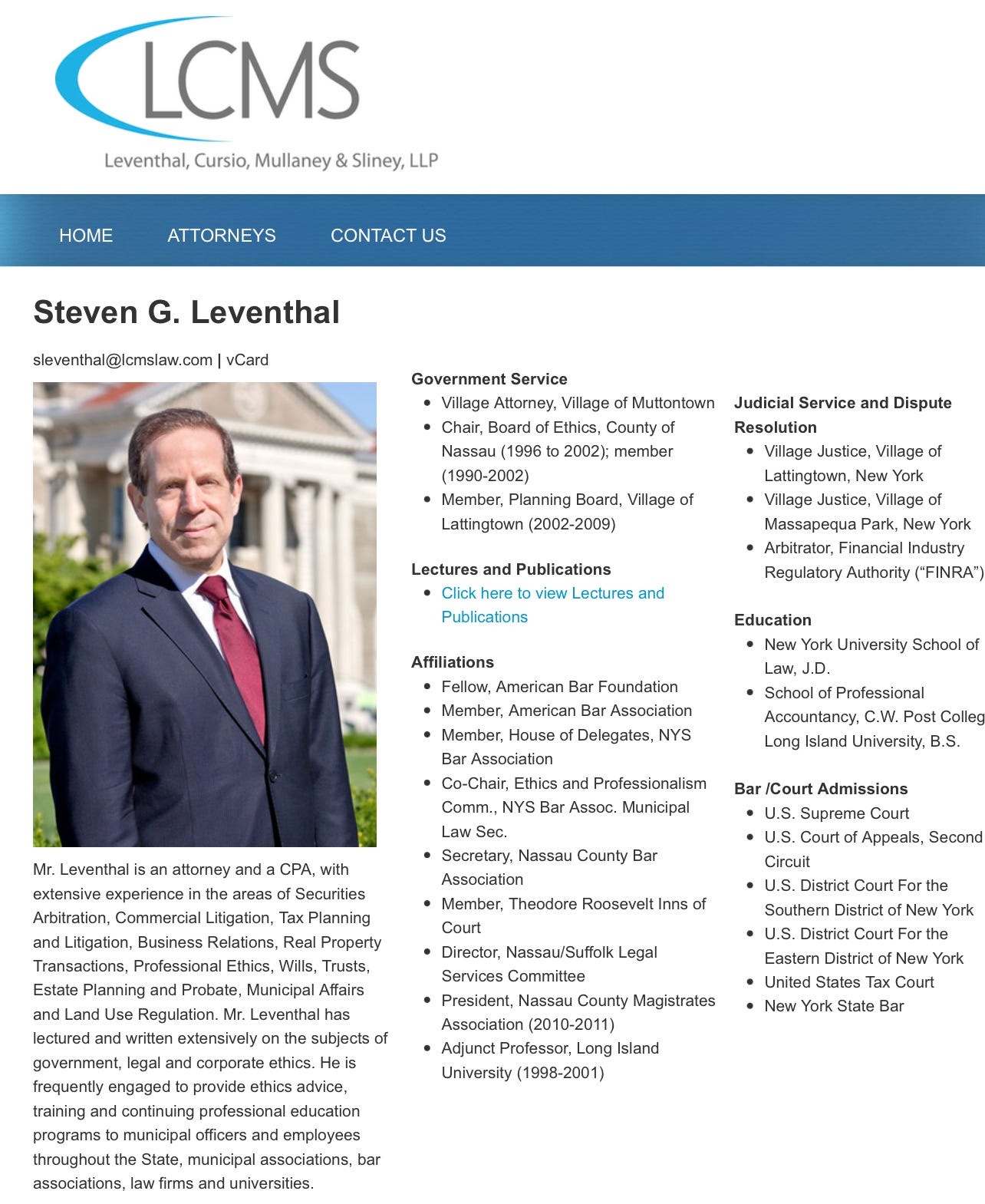 Republican Steven Leventhal, Ethics Attorney for New Rochelle Mayor