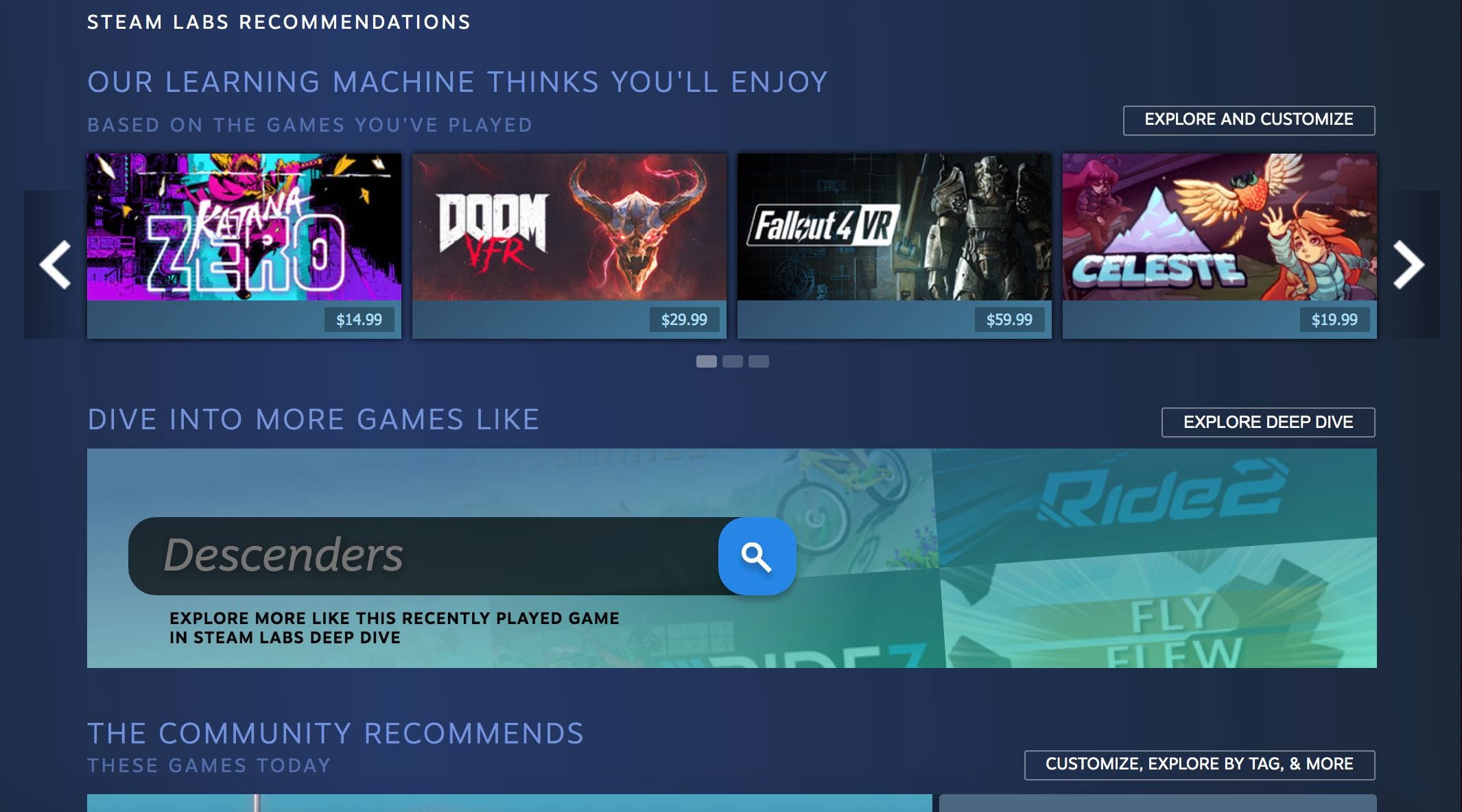 Steam's discoverability strides & Steam Labs