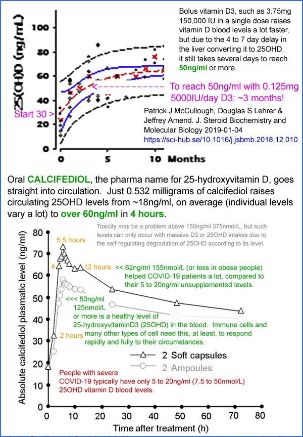 Calcifediol (25hydroxyvitamin D) or bolus vitamin D3 (cholecalciferol