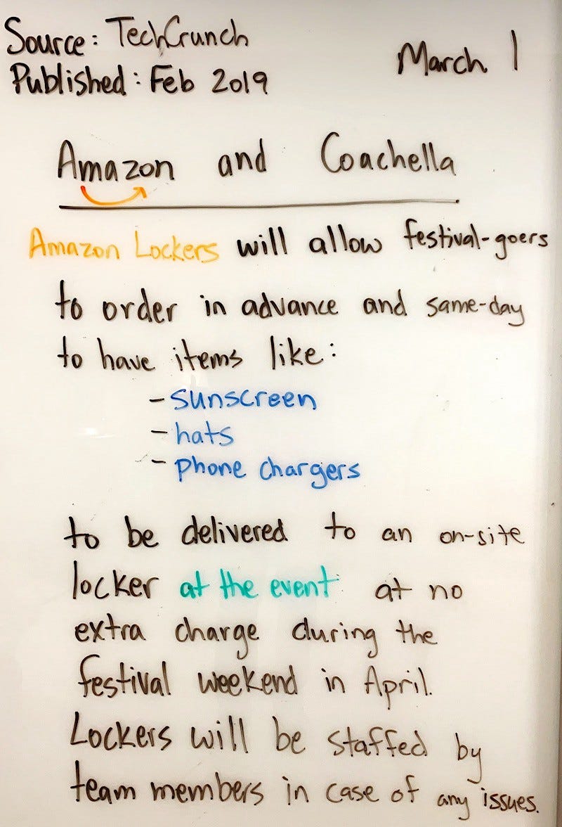 Amazon Locker + Coachella (Music Festival in California with 250K