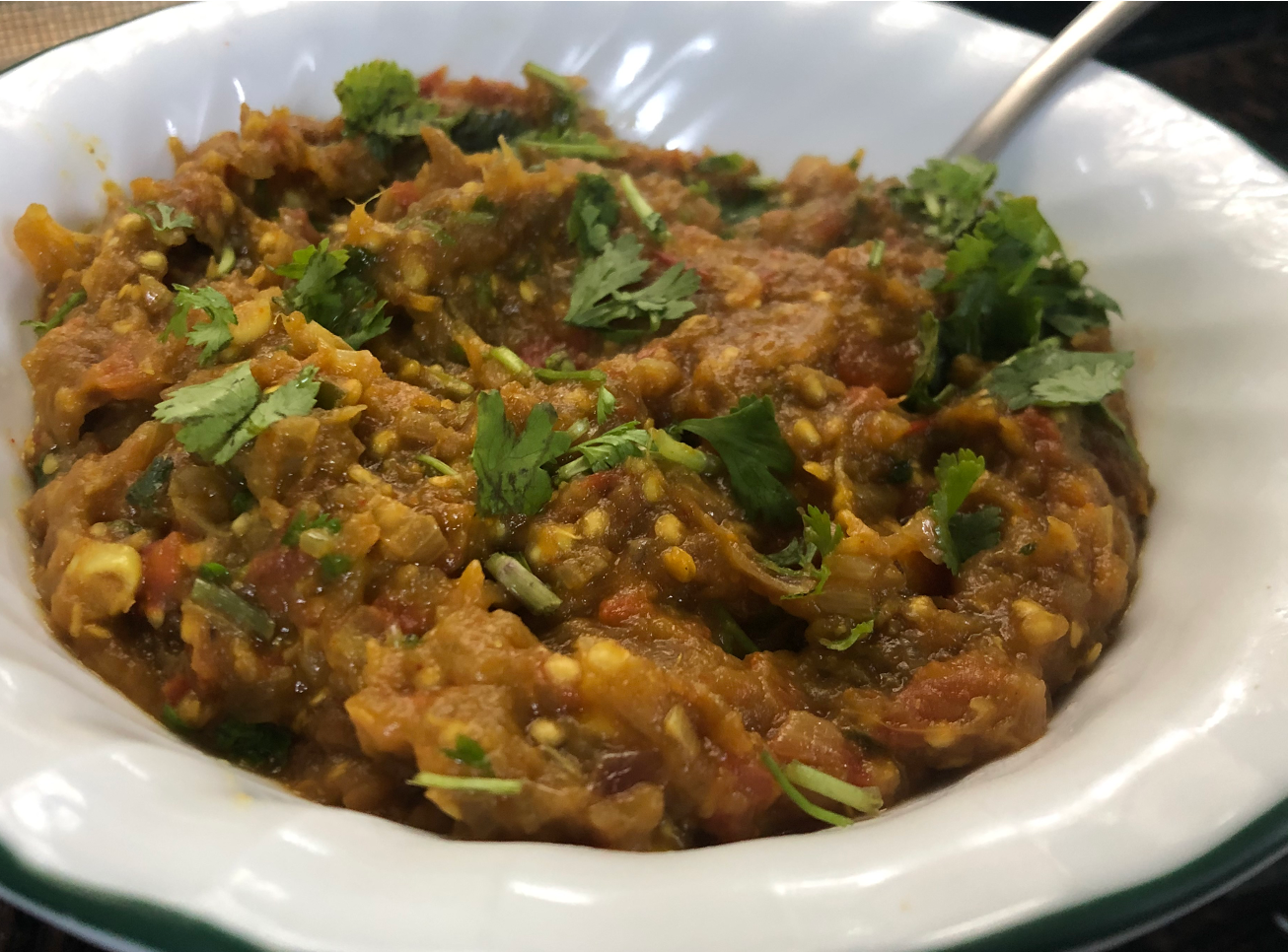Baingan Bharta (without roasting) by Krishna