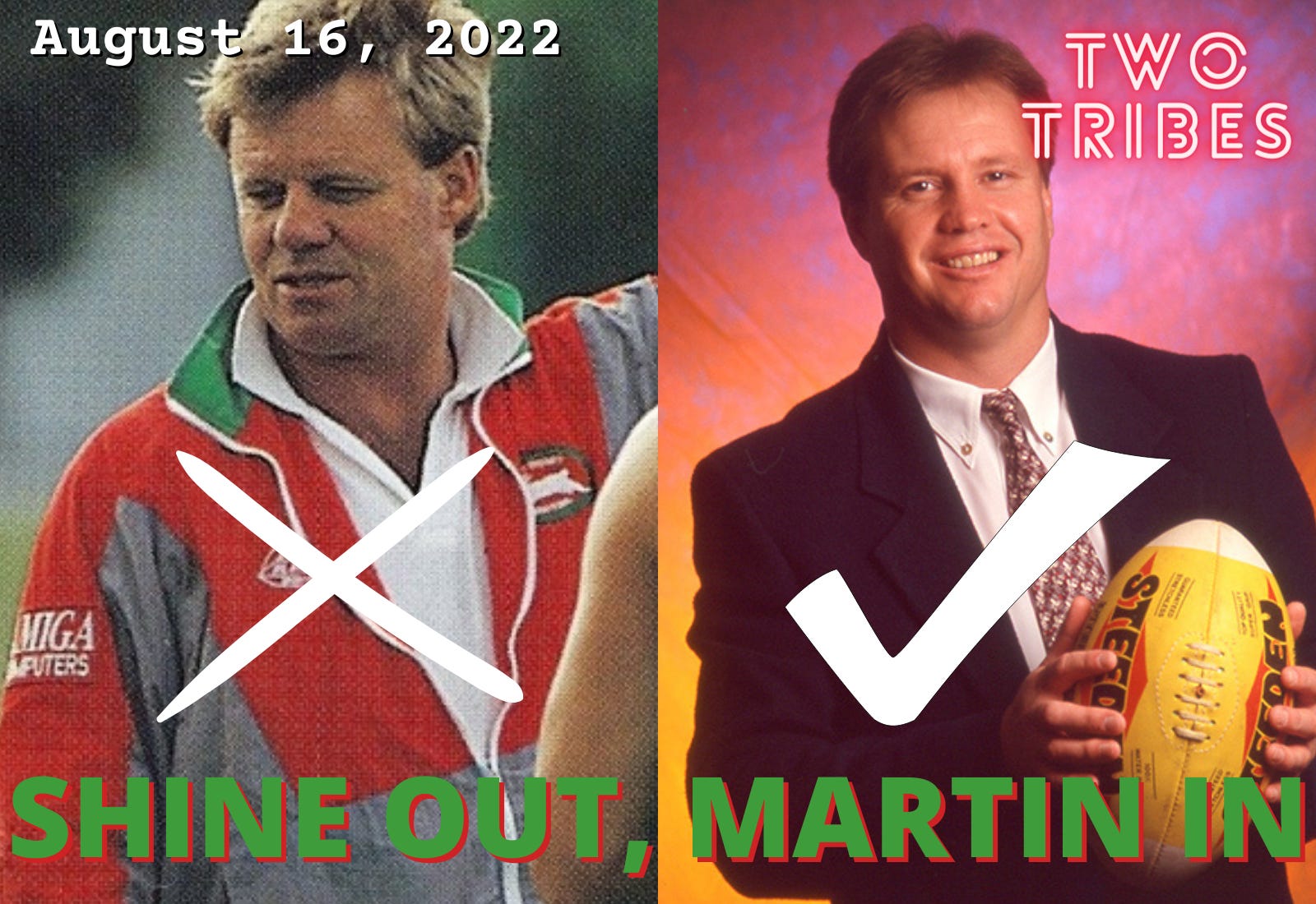 August 16, 1997 Steve Martin replaces Ken Shine as South Sydney coach