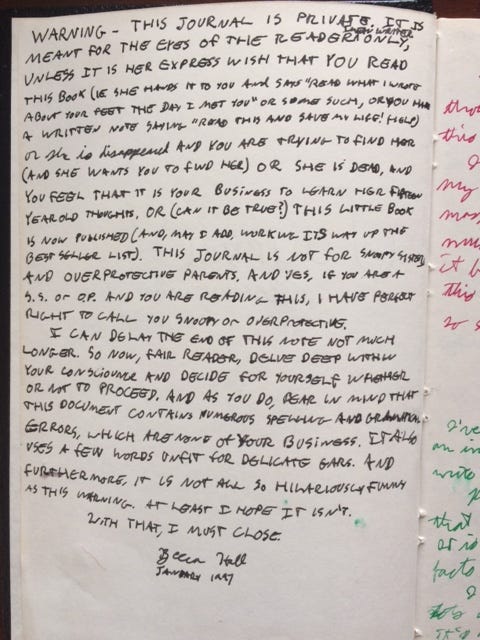 My top private journal