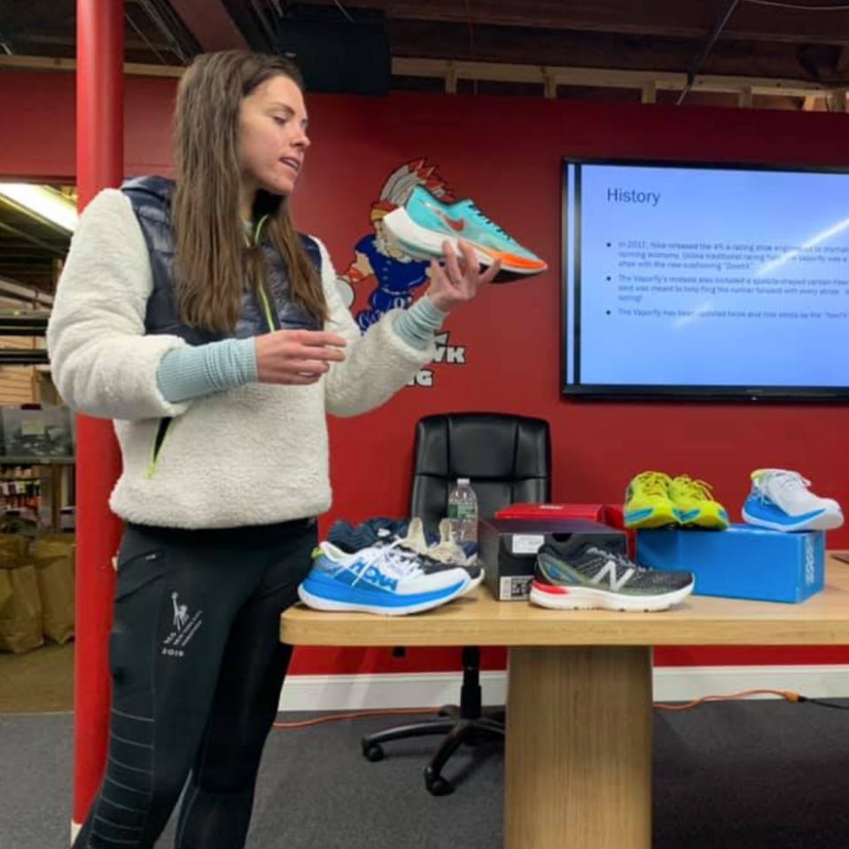 Running shoe fitting store sales