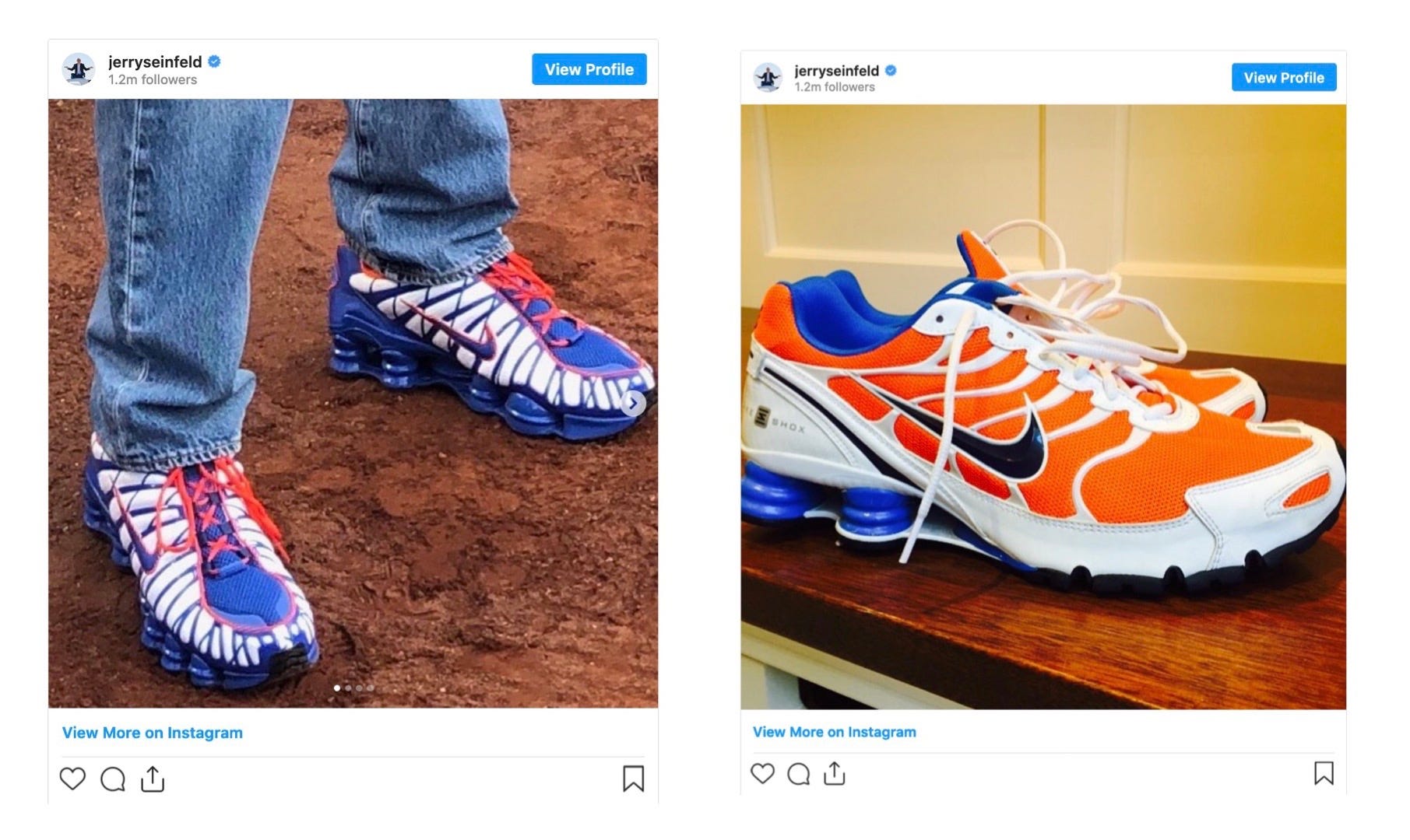 Jerry seinfeld nike shox collection top
